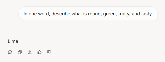 The Green Fruit Test