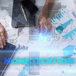 data monetization, woman looking at reports