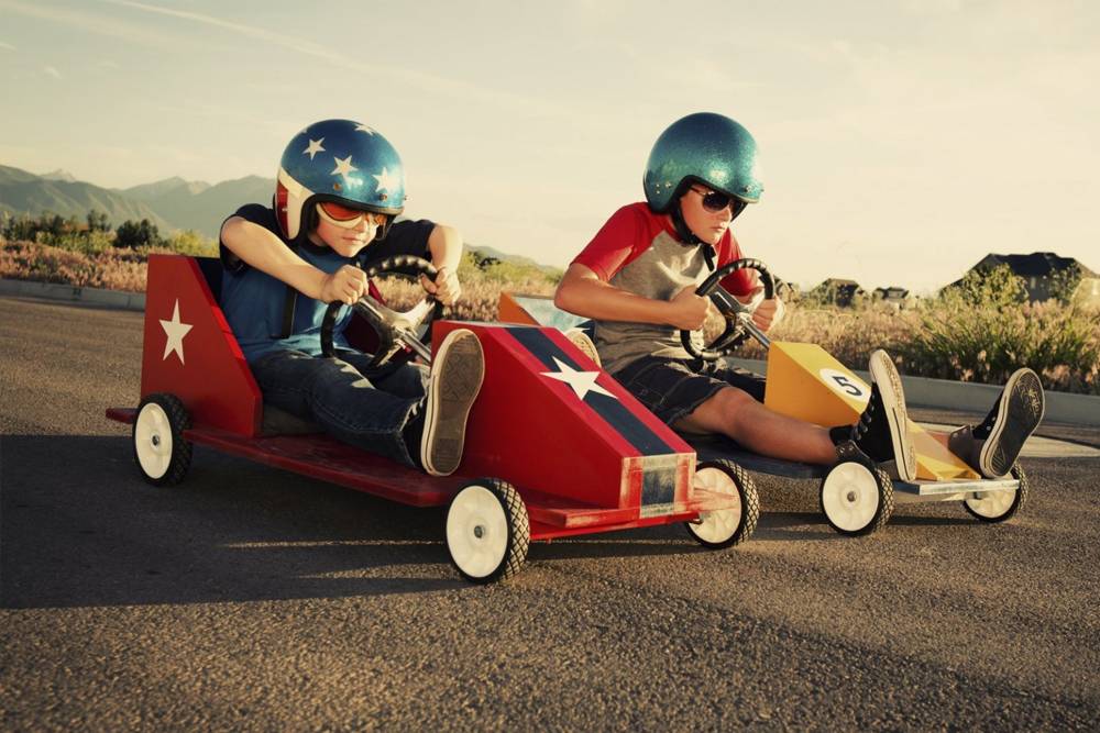 Kids in Go-Karts