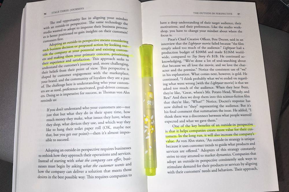 Pages in the book "Customer Transformation" on "The Outside-In Perspective"