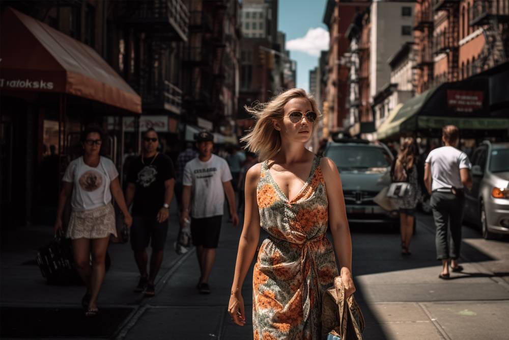 Woman walking in street, what is customer transformation?